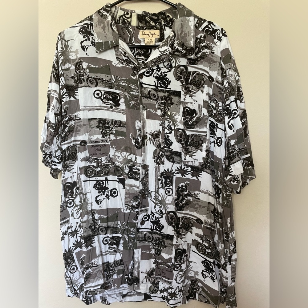 Vintage Panama Jack Motorcycle Club button down